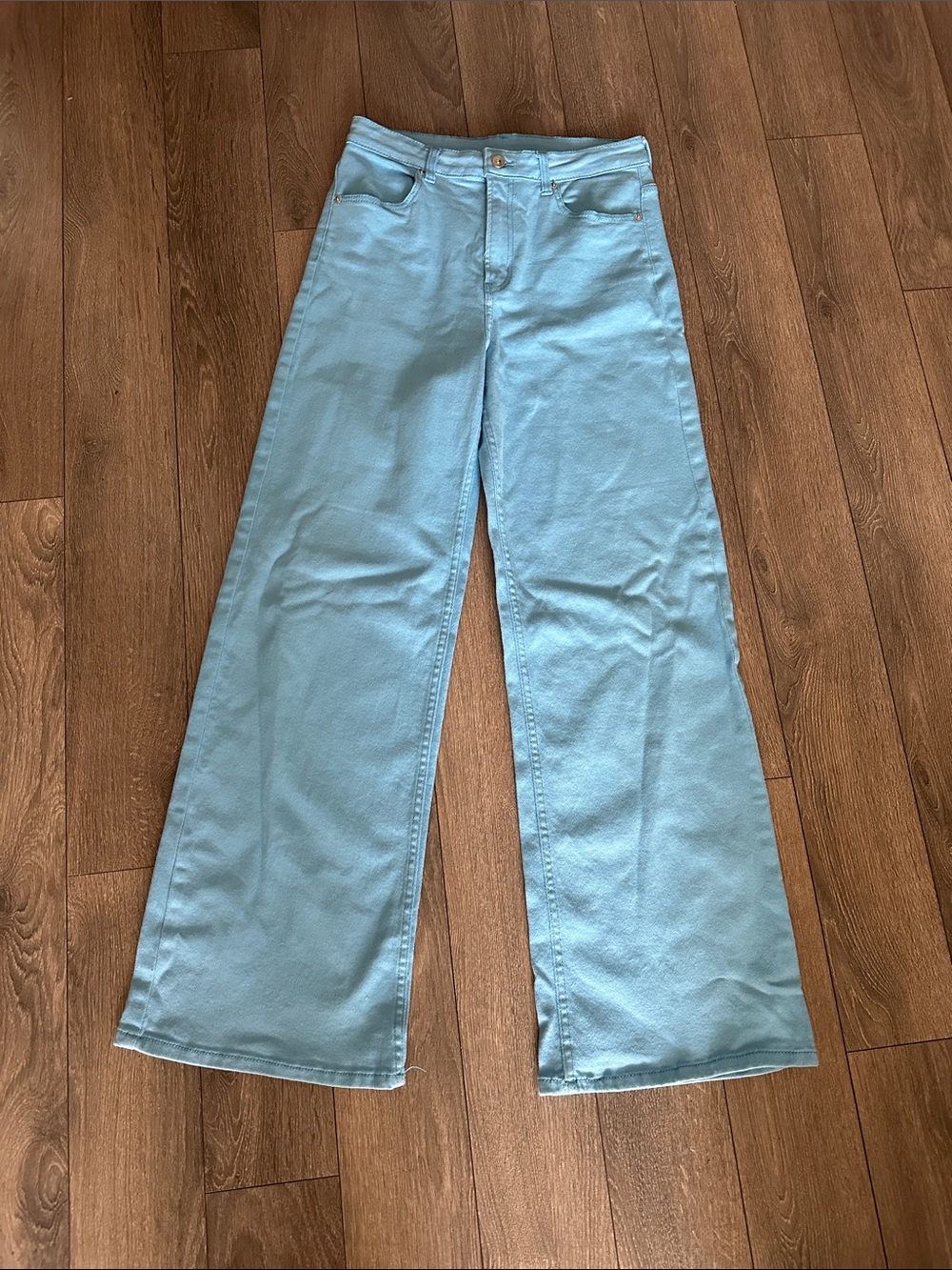 H&M Light Blue Wide-Leg Jeans